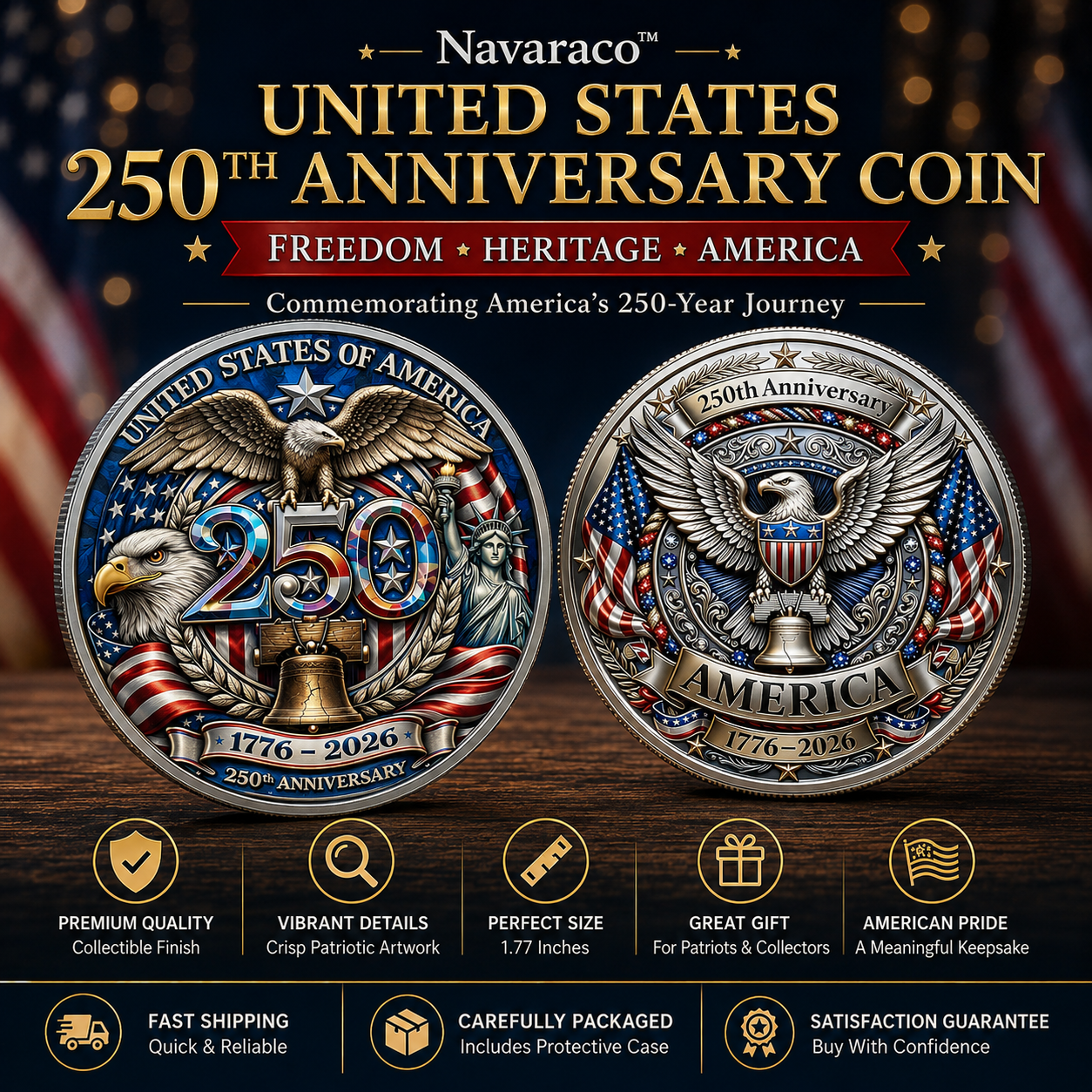 Navaraco™ United States 250th Anniversary Coin