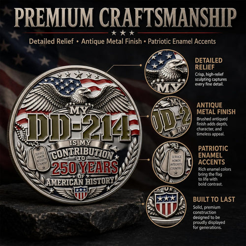 Navaraco™ DD-214 Veteran Pride Medal
