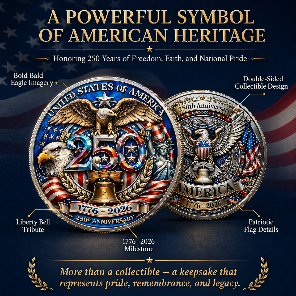 Navaraco™ United States 250th Anniversary Coin