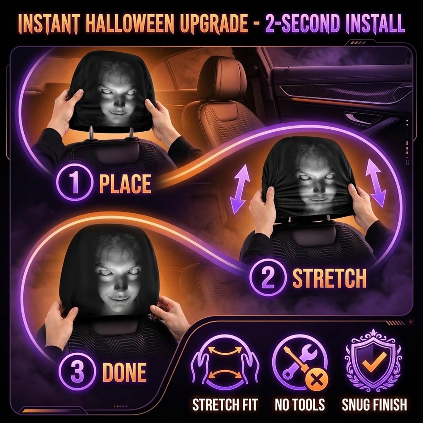 Navaraco™ GhostRide Headrest Cover