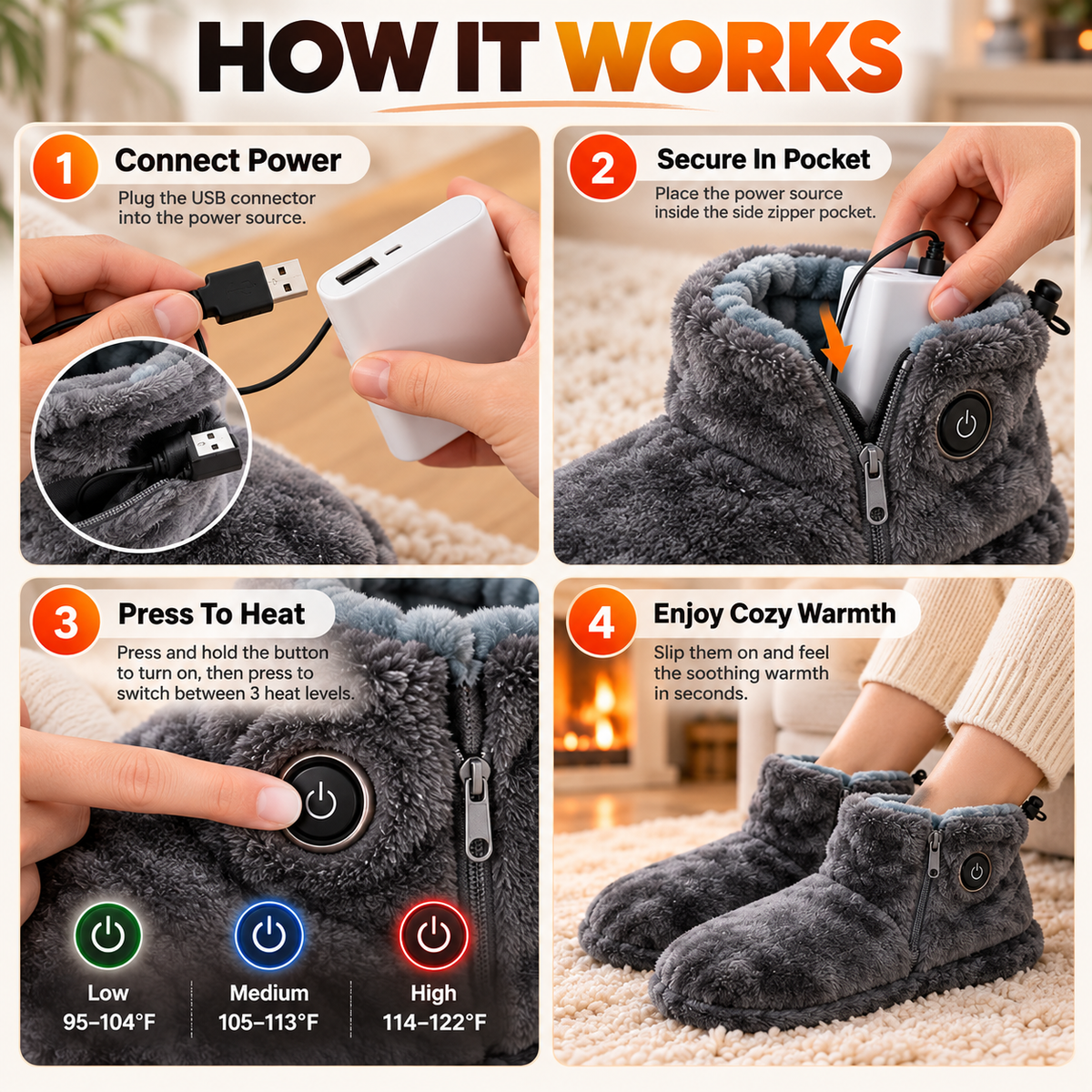 Navaraco™ HeatStep Slippers