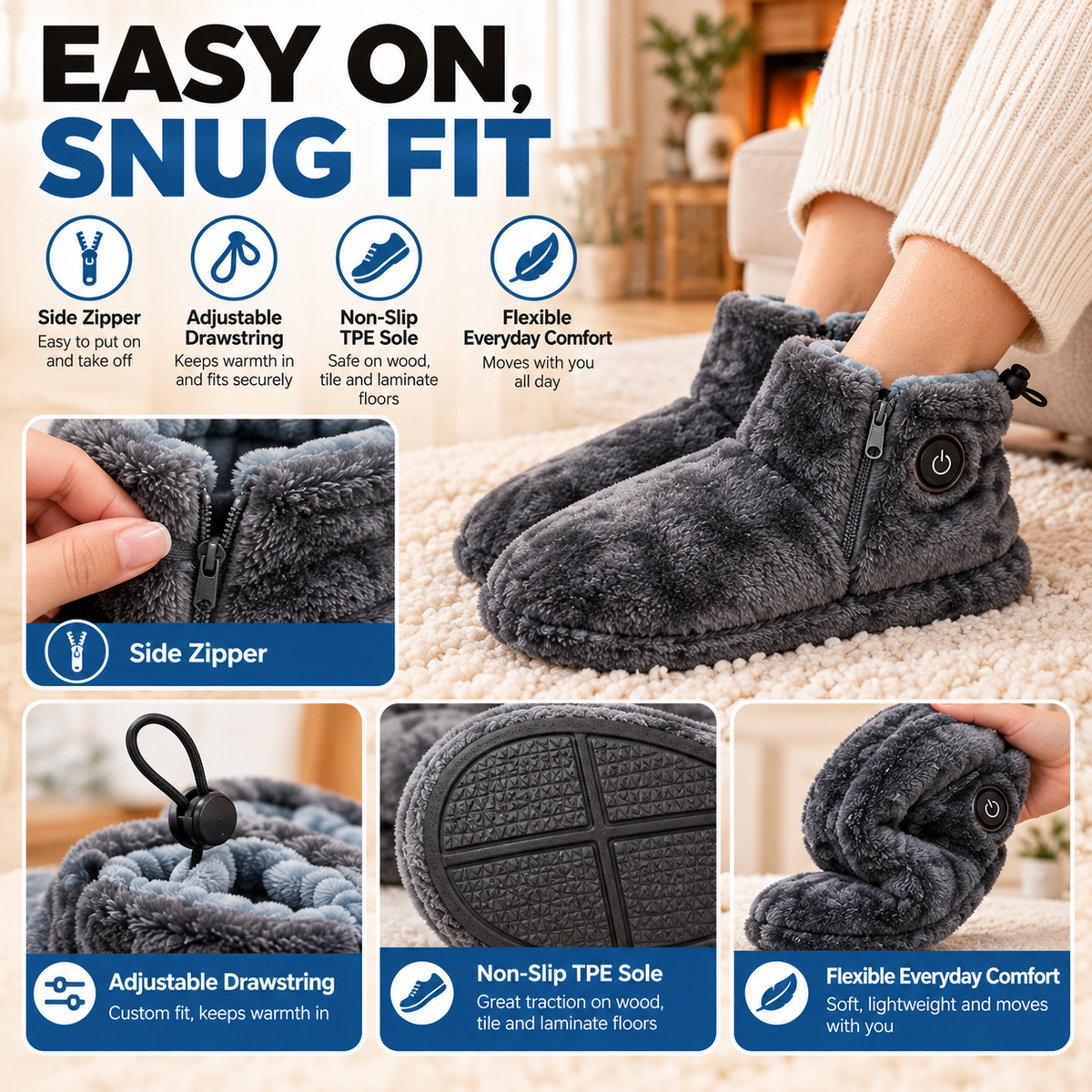 Navaraco™ HeatStep Slippers