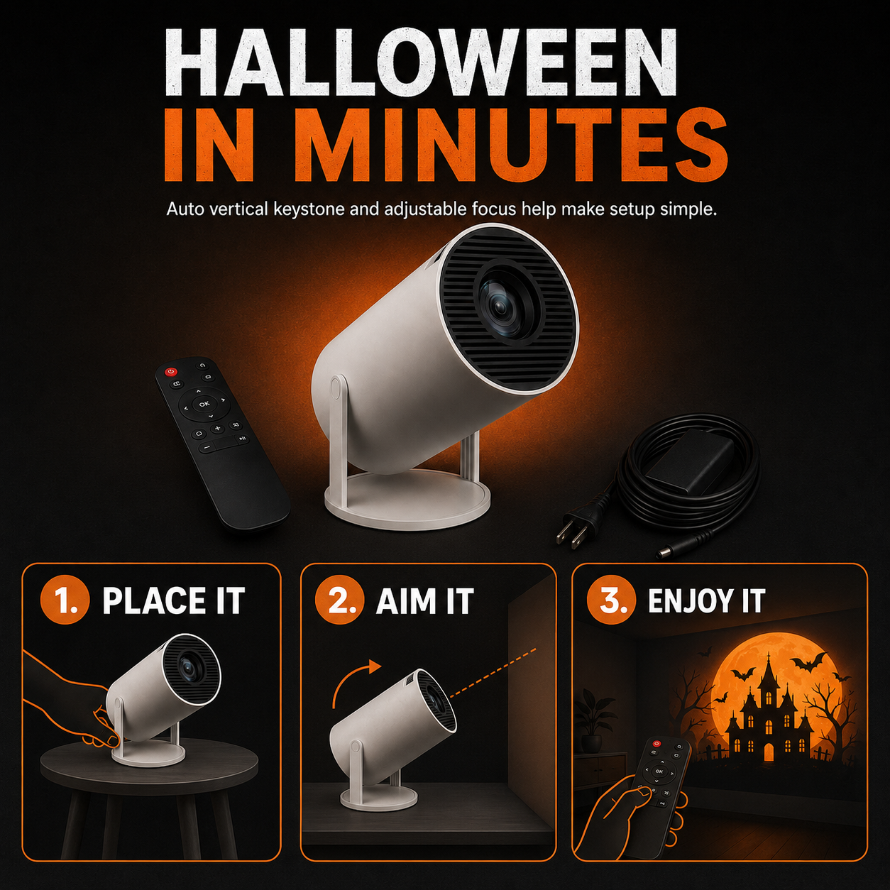 Navaraco™ Scare Cast Projector